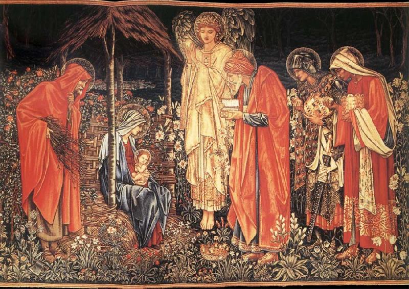 Burne-Jones, Sir Edward Coley The adoracion of the three Kings oil painting picture